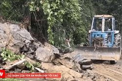 Khắc phục sạt lở trên đèo Con Ó