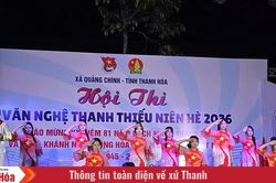 Sôi nổi hội thi văn nghệ Thanh thiếu niên hè năm 2026 xã Quảng Chính