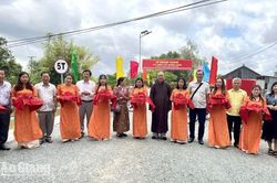 Xã Nhơn Mỹ khánh thành cầu Hương Quản