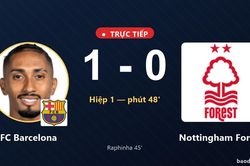 TRỰC TIẾPTrực tiếp FC Barcelona vs Nottingham Forest: FC Barcelona mở tỷ số