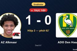 TRỰC TIẾPTrực tiếp AZ Alkmaar vs ADO Den Haag: AZ Alkmaar mở tỷ số