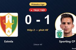 TRỰC TIẾPTrực tiếp Estrela vs Sporting CP: Sporting CP mở tỷ số