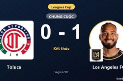 Segura tỏa s&aacute;ng ph&uacute;t 90, Los Angeles FC đ&aacute;nh bại Toluca tại Leagues Cup