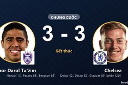 M&agrave;n rượt đuổi 6 b&agrave;n kịch t&iacute;nh, Johor Darul Ta'zim h&ograve;a Chelsea 3-3