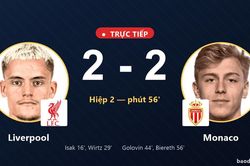 TRỰC TIẾPTrực tiếp Liverpool vs Monaco: Monaco gỡ h&ograve;a 2-2