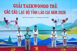 Bế mạc Giải Taekwondo trẻ các câu lạc bộ tỉnh Lào Cai năm 2026