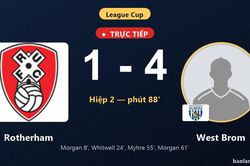 TRỰC TIẾPTrực tiếp Rotherham vs West Brom: Rotherham r&uacute;t ngắn c&aacute;ch biệt 1-4