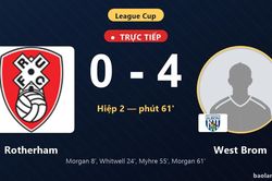 TRỰC TIẾPTrực tiếp Rotherham vs West Brom: West Brom nới rộng c&aacute;ch biệt 0-4