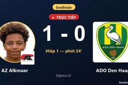 TRỰC TIẾPTrực tiếp AZ Alkmaar vs ADO Den Haag: AZ Alkmaar mở tỷ số