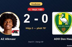 TRỰC TIẾPTrực tiếp AZ Alkmaar vs ADO Den Haag: AZ Alkmaar nh&acirc;n đ&ocirc;i c&aacute;ch biệt