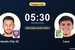 TRỰC TIẾPTrực tiếp Orlando City SC vs Leon: Đội h&igrave;nh xuất ph&aacute;t