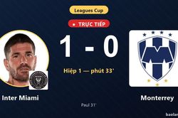 TRỰC TIẾPTrực tiếp Inter Miami vs Monterrey: Hết hiệp 1, Inter Miami dẫn 1-0