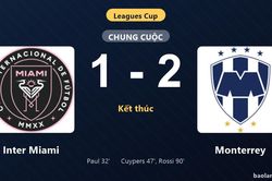Thống kê trận đấu Inter Miami 1-2 Monterrey: Monterrey ngược dòng ngoạn mục