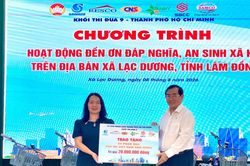 Khối thi đua số 9 - TP Hồ Chí Minh trao 60 suất quà, học bổng cho người dân xã Lạc Dương