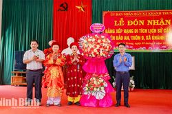 Xã Khánh Trung tổ chức Lễ đón nhận Bằng xếp hạng di tích lịch sử cấp tỉnh đền Bảo An