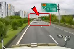 Tài xế xe tải lạng lách trên cao tốc Hà Nội - Bắc Giang có thể bị phạt 50 triệu đồng