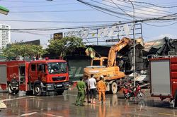 Lại xảy ra cháy trên đường 25m Thanh Liệt, Hà Nội