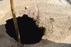 Thái Nguyên: Lại xuất hiện hố sụt trên Quốc lộ 3B