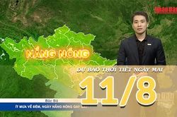[Video] Dự báo thời tiết đêm nay và ngày mai ngày 11/8/2026: Bắc Bộ, Trung Bộ chuẩn bị bước vào đợt nắng nóng gay gắt