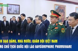 L&atilde;nh đạo Đảng, Nh&agrave; nước, Qu&acirc;n đội Việt Nam viếng Chủ tịch Quốc hội L&agrave;o Xaysomphone Phomvihane