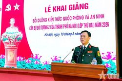 Hà Nội: Khai giảng lớp bồi dưỡng kiến thức quốc phòng và an ninh cho cán bộ đối tượng 2