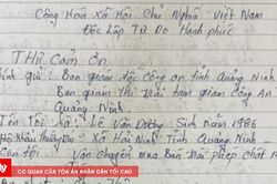 Lá thư xúc động của phạm nhân được ân giảm án tử hình gửi Trại tạm giam CA Quảng Ninh