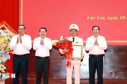 C&ocirc;ng bố quyết định bổ nhiệm Gi&aacute;m đốc C&ocirc;ng an tỉnh L&agrave;o Cai