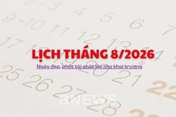 Lịch tháng 8/2026: Ngày đẹp, phát tài phát lộc cho khai trương