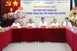 Bắc Ninh: Tọa đàm khoa học xác định năm thành lập Trường Trung học phổ thông Hàn Thuyên