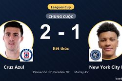 Thắng New York City FC 2-1, Cruz Azul khiến đối thủ nếm tr&aacute;i đắng tại Leagues Cup