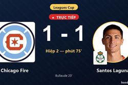 TRỰC TIẾPTrực tiếp Chicago Fire vs Santos Laguna: Chicago Fire gỡ h&ograve;a 1-1