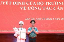 Công an tỉnh Lào Cai công bố quyết định của Bộ trưởng Bộ Công an về công tác cán bộ