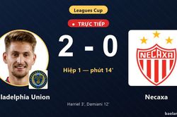 TRỰC TIẾPTrực tiếp Philadelphia Union vs Necaxa: Hết hiệp 1, Philadelphia Union dẫn 2-0