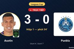 TRỰC TIẾPTrực tiếp Austin vs Puebla: Hết hiệp 1, Austin dẫn 3-0