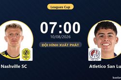 TRỰC TIẾPTrực tiếp Nashville SC vs Atletico San Luis: Đội h&igrave;nh xuất ph&aacute;t