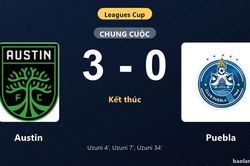 Thống kê trận đấu Austin 3-0 Puebla: Austin thắng đậm thuyết phục