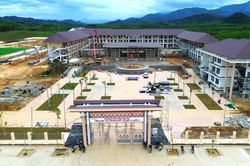 Hình ảnh trường nội trú liên cấp khu vực biên giới ở Huế trước ngày hoàn thành
