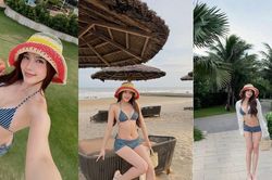 Nóng hơn mùa hè, Thiều Bảo Trâm khoe 3 vòng cuốn hút với bikini nhỏ xíu, sắc vóc tuổi 32 khiến dân mạng chú ý