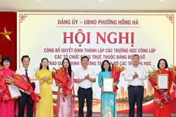 Phường Hồng Hà sắp xếp 17 trường công lập còn 7 trường