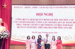 Phường Tây Hồ tinh gọn, giảm 53,3% số trường học