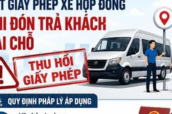 Từ 10/8, rút giấy phép xe hợp đồng khi đón trả khách sai chỗ