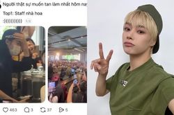 Fan 'rì-viu' một ngày xem Hanbin làm nhân viên quán cà phê, vừa khổ vừa đáng yêu
