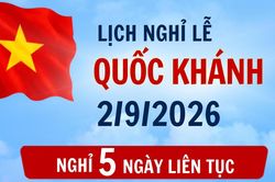 [Infographic] Lịch nghỉ lễ Quốc kh&aacute;nh năm 2026