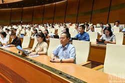 Quốc hội thảo luận ở hội trường về dự án Luật Phát triển đô thị