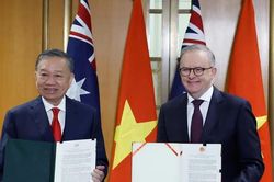 [Ảnh] Tổng Bí thư, Chủ tịch nước Tô Lâm và Thủ tướng Australia trao tuyên bố chung và gặp gỡ báo chí