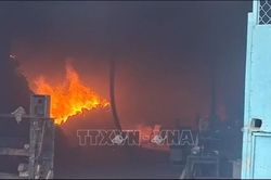 TP Hồ Chí Minh: Cháy cơ sở ván ép, lửa lan sang xưởng cơ khí
