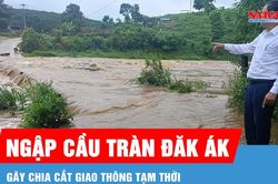 Quảng Ngãi: Mưa lớn làm ngập cầu tràn, chia cắt giao thông