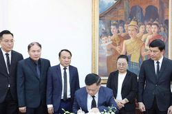 Đoàn đại biểu tỉnh Nghệ An viếng Chủ tịch Quốc hội Lào