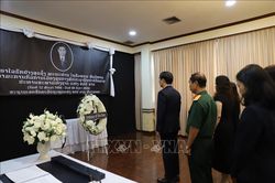 Cộng đồng người Việt Nam viếng Chủ tịch Quốc hội Lào Xaysomphone Phomvihane