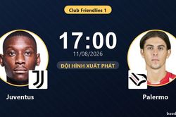 TRỰC TIẾPTrực tiếp Juventus vs Palermo: Đội h&igrave;nh xuất ph&aacute;t